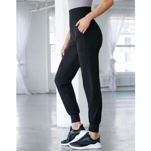 SHEIN Solid Black Stretchy Waist High Rise Joggers Athletic Pants Size Medium
